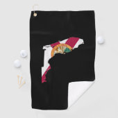 Serviette De Golf Florida flag and map (En situation)