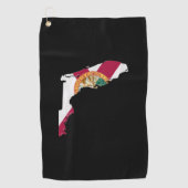 Serviette De Golf Florida flag and map (Devant)