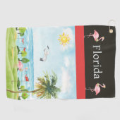 Serviette De Golf Florida Flamant rose Golf Towel (Horizontal)