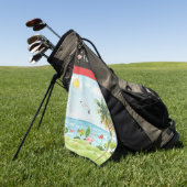 Serviette De Golf Florida Flamant rose Golf Towel (Vert)