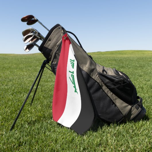 Serviette De Golf Flot d'Iraq (Vert)