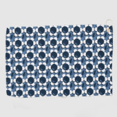 Serviette De Golf Flowers bleu et blanc (Horizontal)