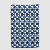 Serviette De Golf Flowers bleu et blanc (Devant)