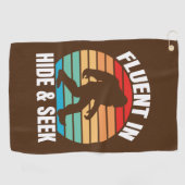 Serviette De Golf Fluent dans Cacher et chercher Bigfoot drôle (Horizontal)