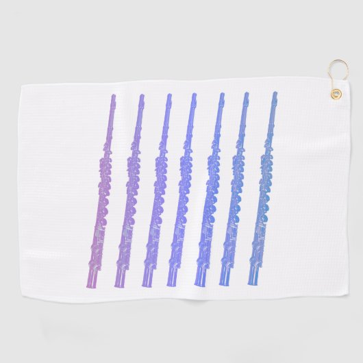 Serviette De Golf Fluide Musique rose bleu violet (Horizontal)