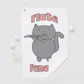 Serviette De Golf Flute Fantic Musical Gray Cat Pink (En situation)
