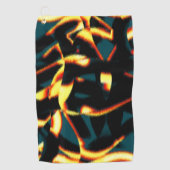 Serviette De Golf Flux brûlés jaune rouge à l'air épouvantable, spra (Devant)