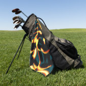 Serviette De Golf Flux brûlés jaune rouge à l'air épouvantable, spra (Vert)