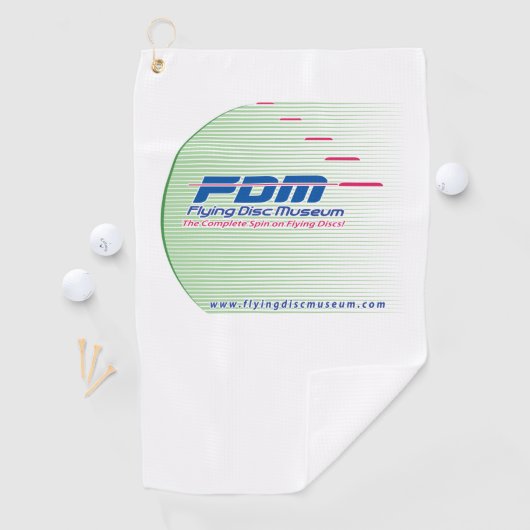 Serviette De Golf Flying Disk Museum Disk Golf Towel (En situation)