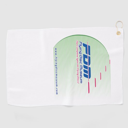 Serviette De Golf Flying Disk Museum Disk Golf Towel (Horizontal)