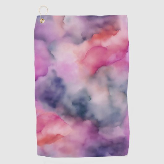 Serviette De Golf Fond Marbré Violet (Devant)