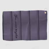 Serviette De Golf fond violet foncé et personnaliser (Horizontal)