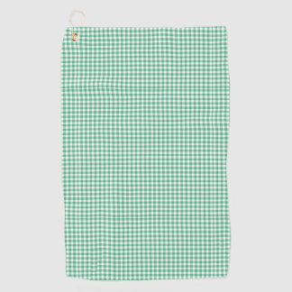 Serviette De Golf Forest Green Gingham Pattern Small Check Plaid