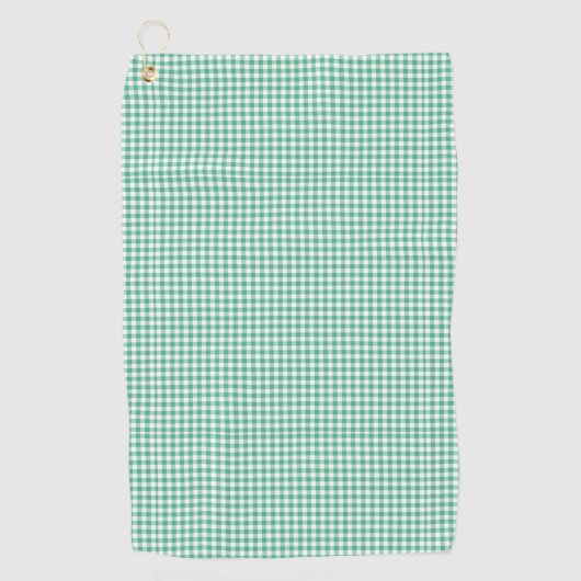 Serviette De Golf Forest Green Gingham Pattern Small Check Plaid (Devant)
