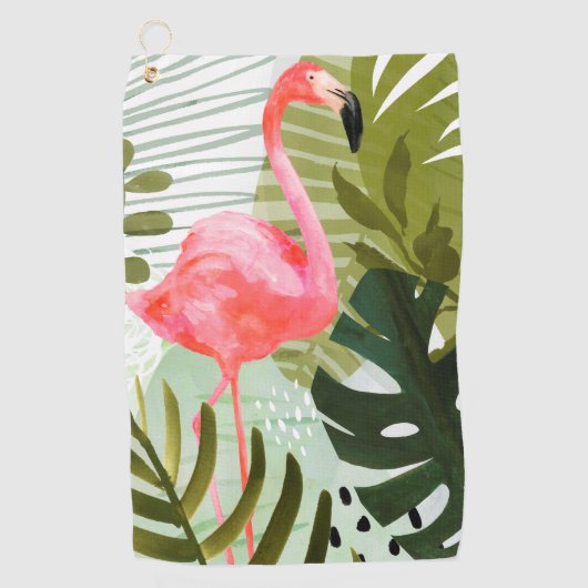 Serviette De Golf Forêt de Flamant rose (Devant)