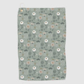 Serviette De Golf Forêt Florale Sage Green (Devant)