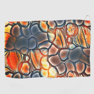 Serviette De Golf Formes arrondies en cyan brûlé et orange membre