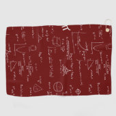 Serviette De Golf Formules Équations Mathématiques Marron (Horizontal)