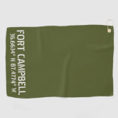 Serviette De Golf Fort Campbell Latitude Longitude (Horizontal)