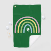 Serviette De Golf Four Leaf Clover Rainbow St Patrick's Day (En situation)