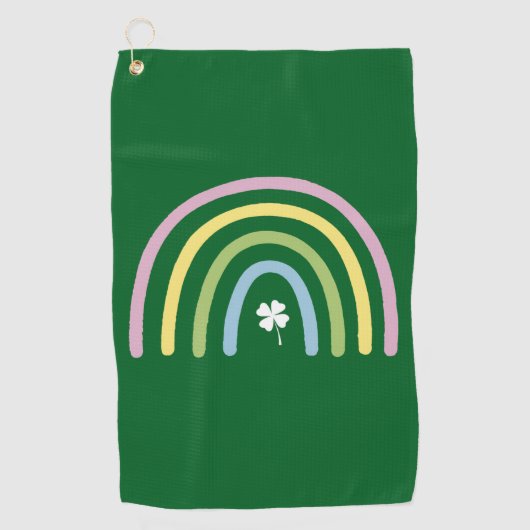 Serviette De Golf Four Leaf Clover Rainbow St Patrick's Day (Devant)