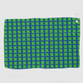 Serviette De Golf Four Leaf Clovers St. Patrick's Day Lucky Blue (Horizontal)