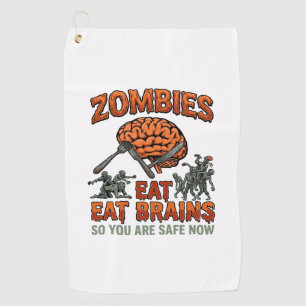 Serviette De Golf Fourchette Couteau Cerveau Halloween Manger des Ce