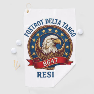 Serviette De Golf Foxtrot Delta Tango Résister