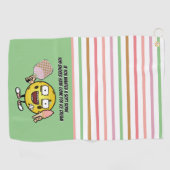 Serviette De Golf Fraise Soft Sert Glace Crème Pickleball Drôle (Horizontal)