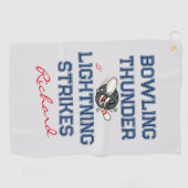 Serviette De Golf Frappes de foudre personnalisée Unisex Bowling ser (Horizontal)