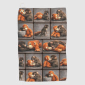 Serviette De Golf Frappez bébé singe (Devant)