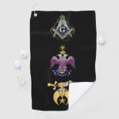 Serviette De Golf Freemason (En situation)