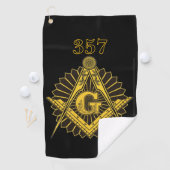 Serviette De Golf Freemason (En situation)