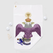 Serviette De Golf Freemason 33 Degree (En situation)