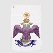 Serviette De Golf Freemason 33 Degree (Devant)