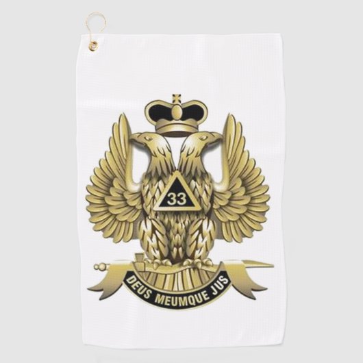 Serviette De Golf Freemason 33 Degree (Devant)