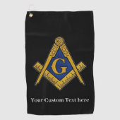 Serviette De Golf Freemason Carré et Compass Masonic Cadeau Golfer (Devant)