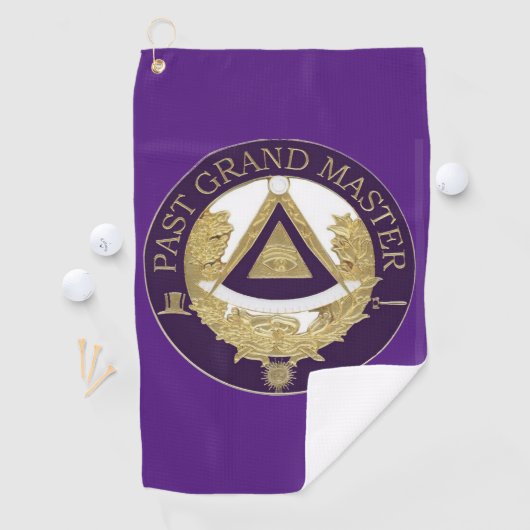 Serviette De Golf Freemason du Grand Maître (En situation)