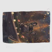 Serviette De Golf French Bulldog Christmas Festive Voyage (Horizontal)
