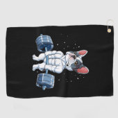 Serviette De Golf French Bulldog Poids Funny Deadlift Gym (Horizontal)
