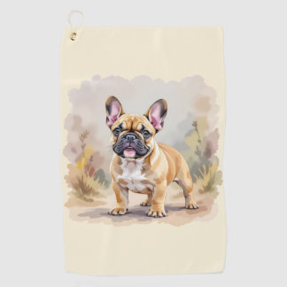 Serviette De Golf French Bulldog Tan Fawn-Colored Cute Frenchie Dog