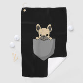 Serviette De Golf French Pocket Funny French Bulldog (En situation)