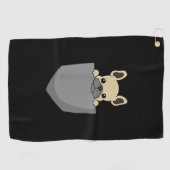 Serviette De Golf French Pocket Funny French Bulldog (Horizontal)