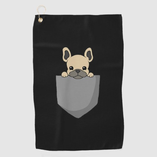 Serviette De Golf French Pocket Funny French Bulldog (Devant)