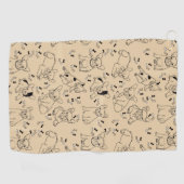 Serviette De Golf Frenchie et Bones (Horizontal)