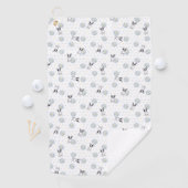 Serviette De Golf Frenchie et Daisies (En situation)