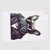 Serviette De Golf Frenchie L'Homme Du Parti (Horizontal)