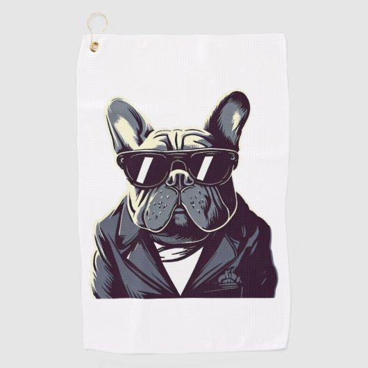 Serviette De Golf Frenchie L'Homme Du Parti (Devant)