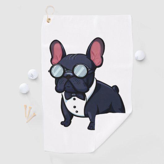 Serviette De Golf Frenchie The Gentlemen (En situation)