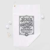 Serviette De Golf Fréquence d'onde sonore Jésus Fréquence d'onde son (En situation)